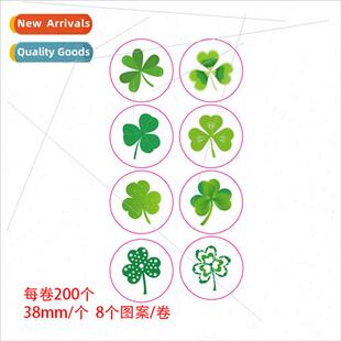 XH111 St. Patrick Day Stickers Irish Festival Shamrock Stick