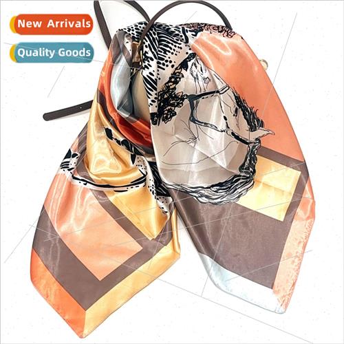 New fashion versatile new satin simulation silk satin printi