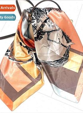 New fashion versatile new satin simulation silk satin printi