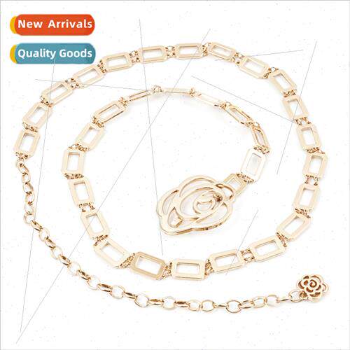 New detailed summer flowers fashion decoration metal waist c