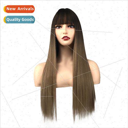 Europe New Dyed Black Gradient Blonde Long Rose Mesh Matte l