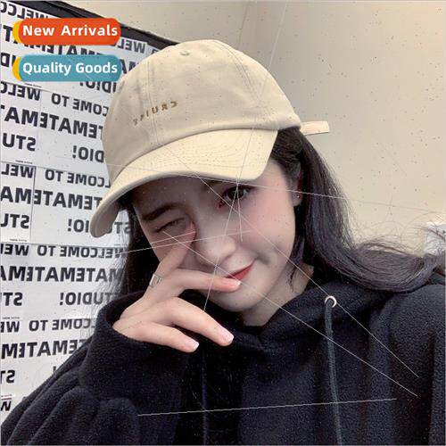 Ins letters duck tongue cap female Japanese  soft top baseba