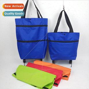 Portable folding telescopic shopping bag trolley Oxd cloth t