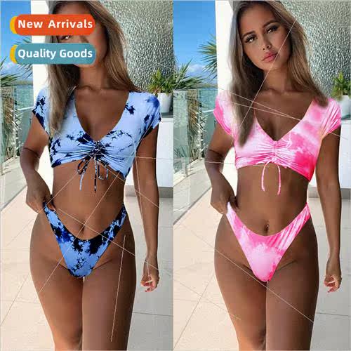 Short Sleeve Spl Swimsu Gradient Bikini i19C503