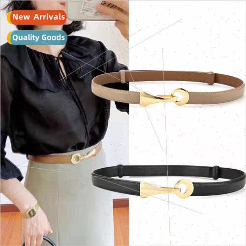 Waist chain ladies fine leather simple simple hundred ins de