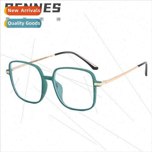 new square frame flat glasses anti-blue light anti-radiation