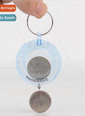 Coin escape Coin crossing Dime Keychain Magic props Puzzle t