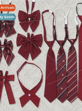 Bachelor unim bow tie bow tie female burgundy graduation pho