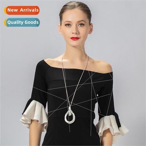 Pendant ladies alloy wh diamonds long female retro simple ne