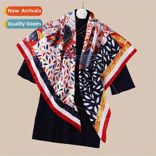 Fashion simulation silk scarf women 2021 new twill silk larg
