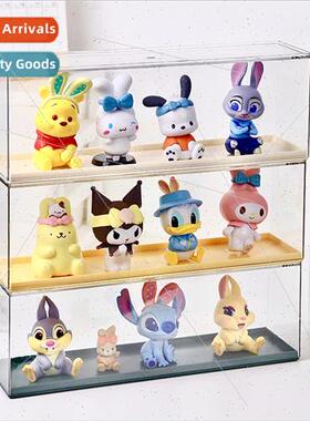 Hand puppet desktop storage box acrylic transparent stackabl