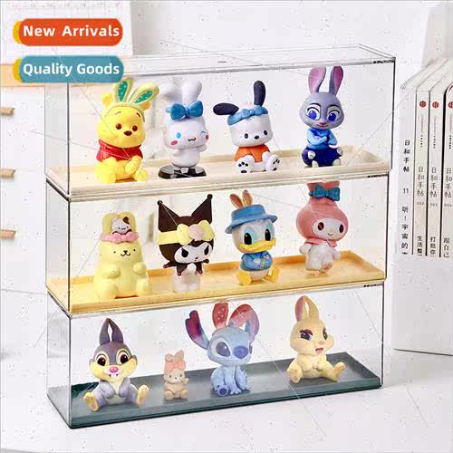 Hand puppet desktop storage box acrylic transparent stackabl