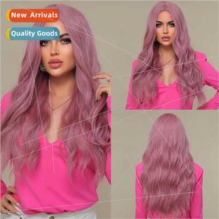 Wig Europe ladies fashion chemical fiber head covering fuchs