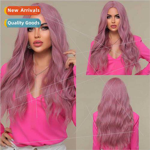 Wig Europe ladies fashion chemical fiber head covering fuchs