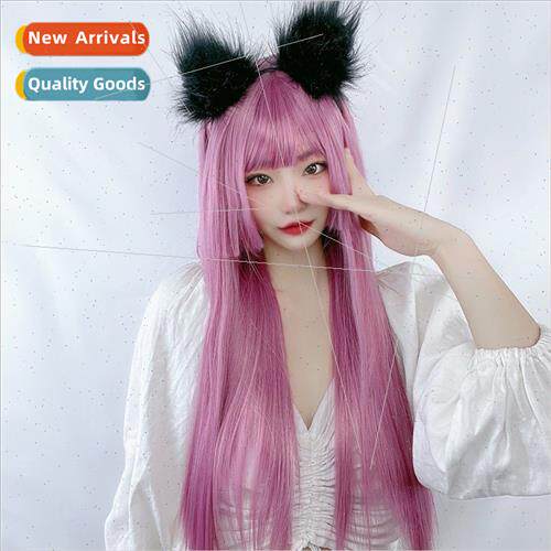 Wig female long hime hair jellyfish head manga bangs waist-l
