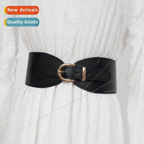 Women decorative belt dress sub coat sweater su wide waist s