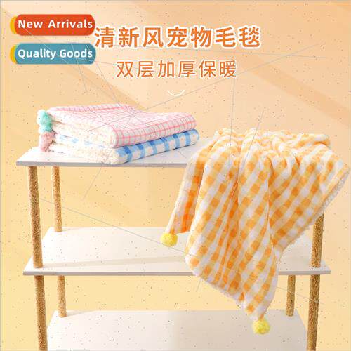 Pet blanket autumn winter warm cat lter cat mat plaid carpet