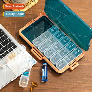 Japan sealed pill box portable morning noon night pills tabl