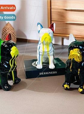 Splash color new sting phallic dog resin crafts ornaments ho