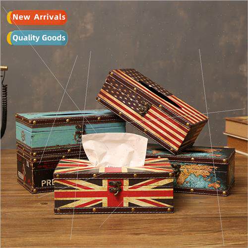 Europe retro paper towel box household living room coffee ta