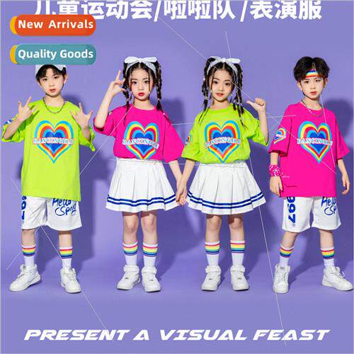 Childrens cheerleading permance clothes girls sports opening