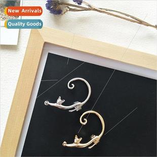 cat earrings Europe Cartoon ear animal cute hanging small