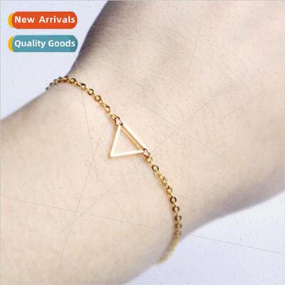 Fashion new women temperament geometric triangle gold silver