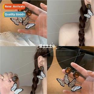 Black whe butterfly earrings sweet cool new retro quicksroun