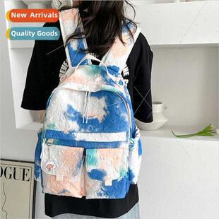 2022 graffi dyeing lerary students schoolbag Korean soft gir