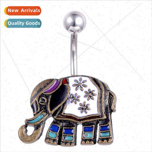 Elephant Belly Button Ring Navel Spike Foot Dress Accessorie