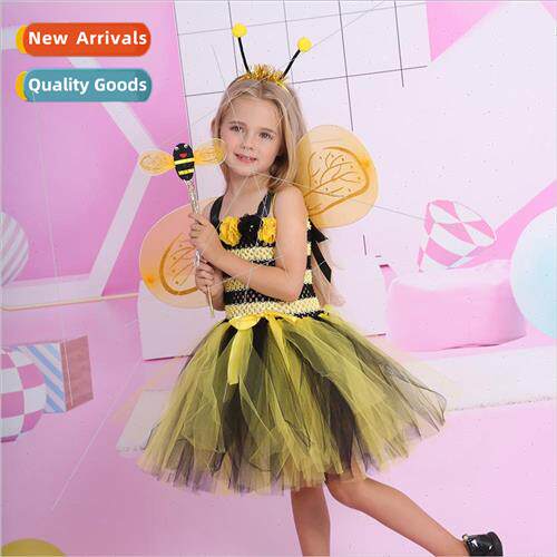 Girls mesh tutu dress flowers bee princess tutu dress June 1