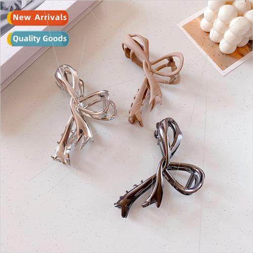 new matte bow grab clip large plate hair hairpin hair volume