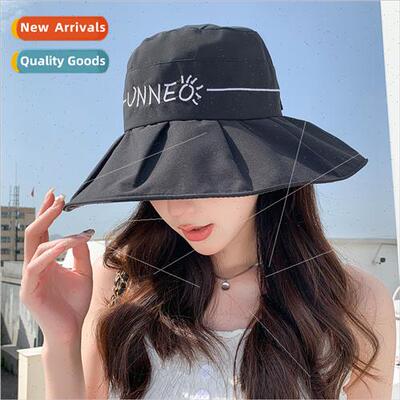 Korean  hat summer letters bow bow vinyl sunscreen sun hat s