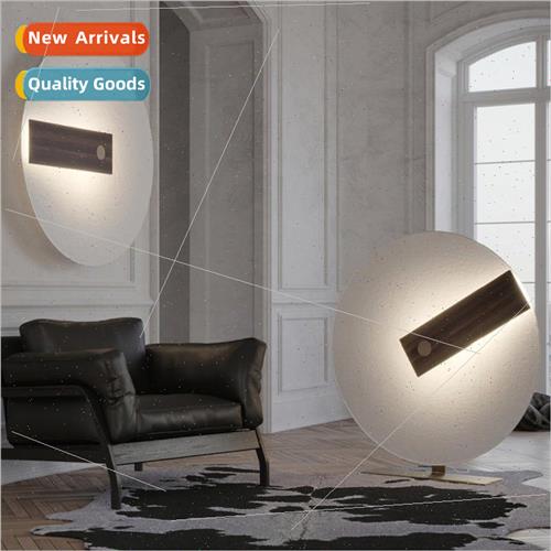 Scandinavian minimalist round wall lamp creative living room