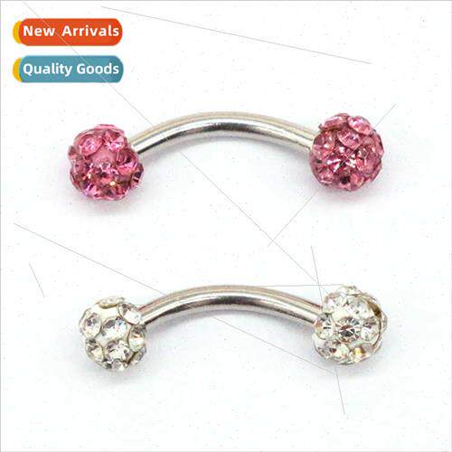Europe diamond ball eyebrow studs glter diamond eyebrow stud