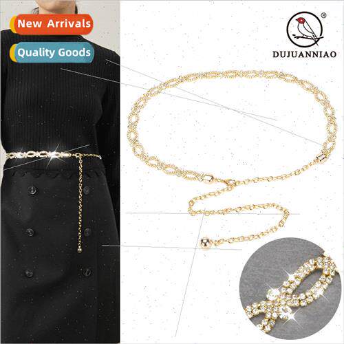 Women Metal Waist Chains Small Diamonds Fine Diamonds Clothi