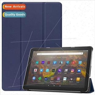适用2021 Fire HD 10 Tri-Fold Case Case Caster Solid Color Le