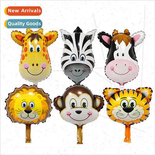 Mini animal head cow lion tiger monkey giraffe cartoon alumi