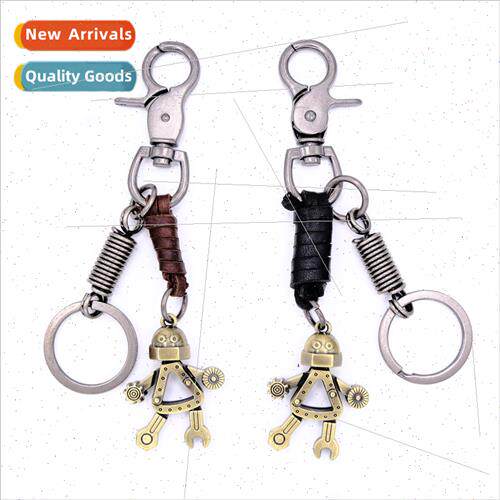 Keychains 适用men women small gifts alloy robot pendant vint