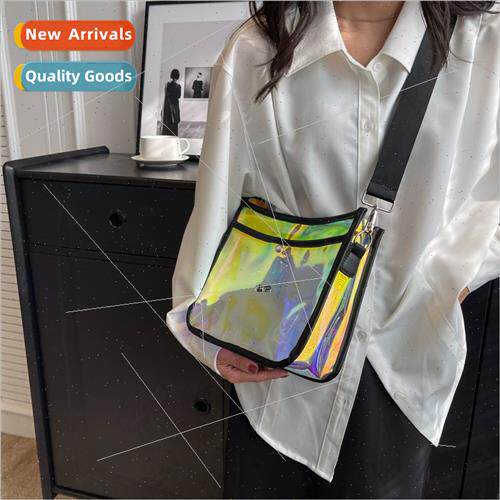 Laser dazzle wind ins solid color ladies shoulder bag 2023 s