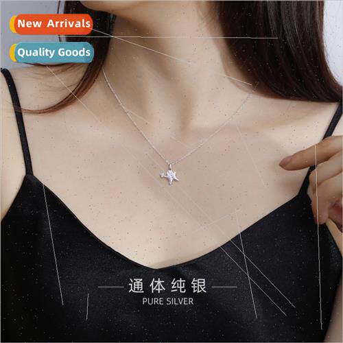 925 silver plated cute gingerbread man necklace fairy tale C
