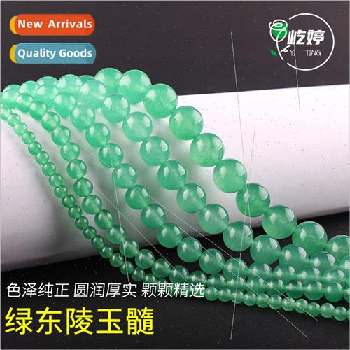 4 6 8 10 12MM green chalcedony round beads DIY handmade crys