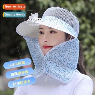 new hat sunshade brim large summer spring female fan Shawl