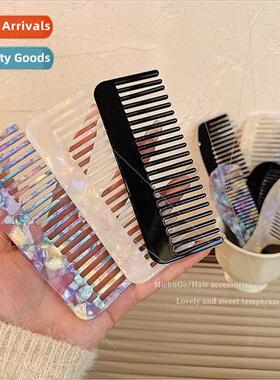 Colorful Floral Vintage Acetate Comb Women Carrying Convenie