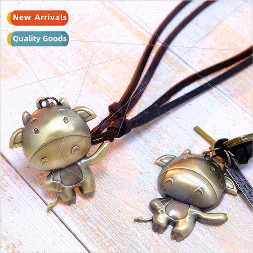 Korea popular fashion cute cartoon calf necklace retro simpl