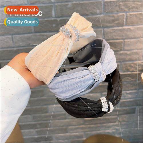 Korea retro ins silk full diamond wind hairpin headband fash