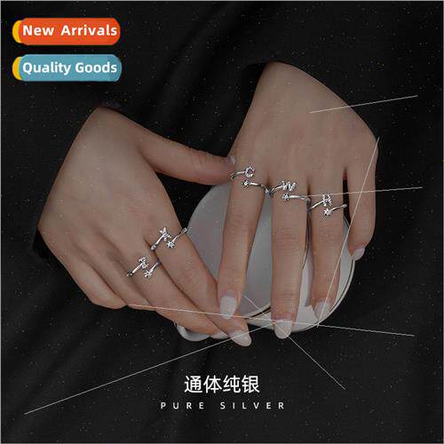 S925 lver Alphabet Ring Fashion che Index Finger 2022 New Wa