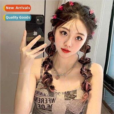 Double Ponytail Wig Braid Female Bubble Ponytail mulation Ha