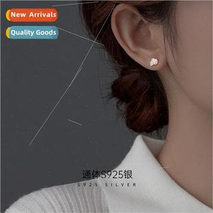 female earrings Korea maple winter S925 fall silver