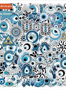 50 evil eye stickers luggage helmet drip cell phone case dec